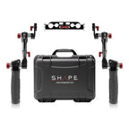 Telescopic handle Arri rosette with rod bloc and shock-resistant case