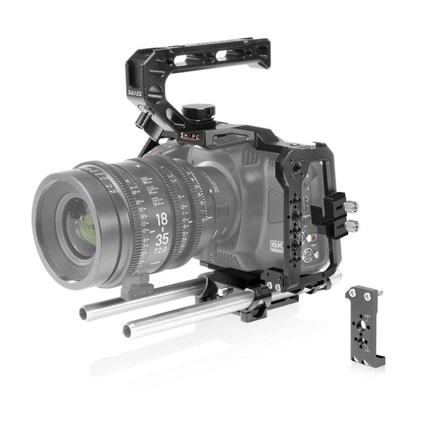 SHAPE Cage pour Blackmagic Cinema Camera 6K/6K PRO/6K G2, Poignée supérieure et Système de Tubes