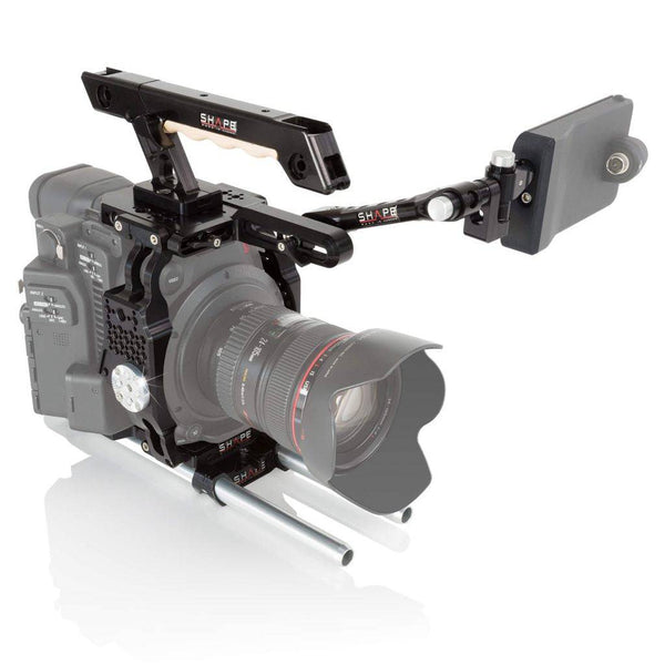 SHAPE Cage pour Caméra, Poignée Supérieure, Système de Blocage de Tube et Fixation EVF pour Canon C200/C200B