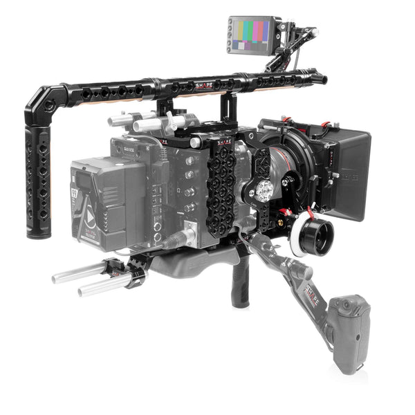 Plaque de fixation SHAPE Canon C400, Cage, Poignée supérieure, VF, Matte Box pivotante Silicone Series 4X5.6, Follow Focus Pro