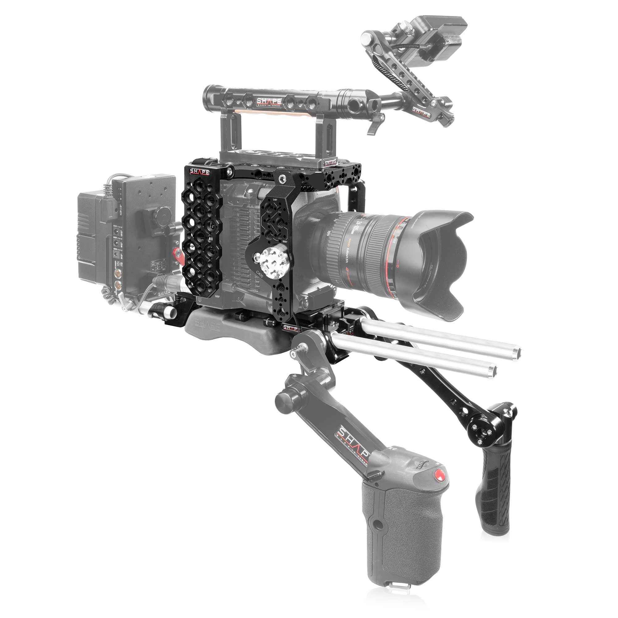 Canon C400 Camera Cage Baseplate with Handle 01_SHAPE_Canon_C400_Camera_Cage_Baseplate_with_Handle