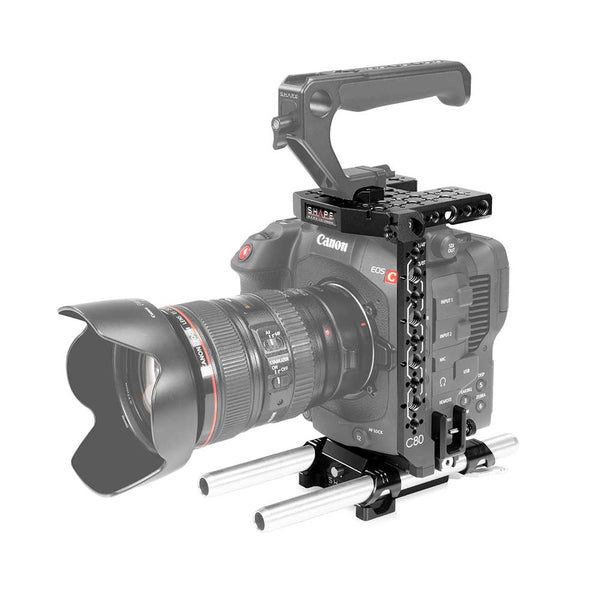SHAPE Cage Canon EOS C80 avec Plaque de fixation 15mm LWS
