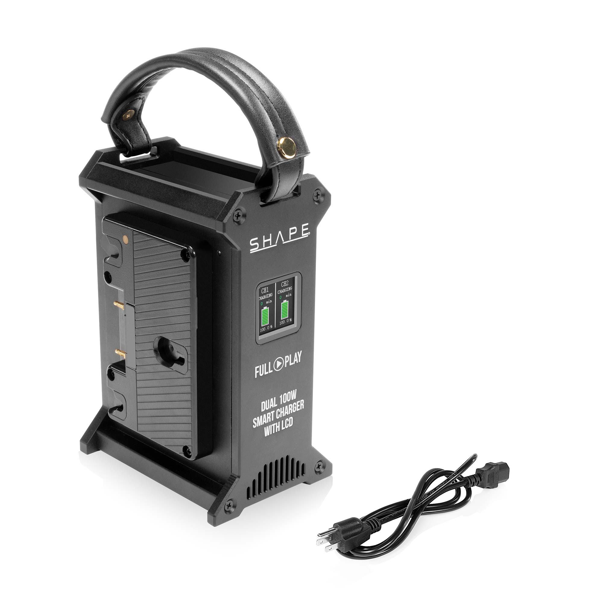 FULL PLAY Dual Gold Mount 100W Fast Charger with LCD 01_SHAPE_FULL_PLAY_Dual_Gold_Mount_100W_Fast_Charger_with_LCD