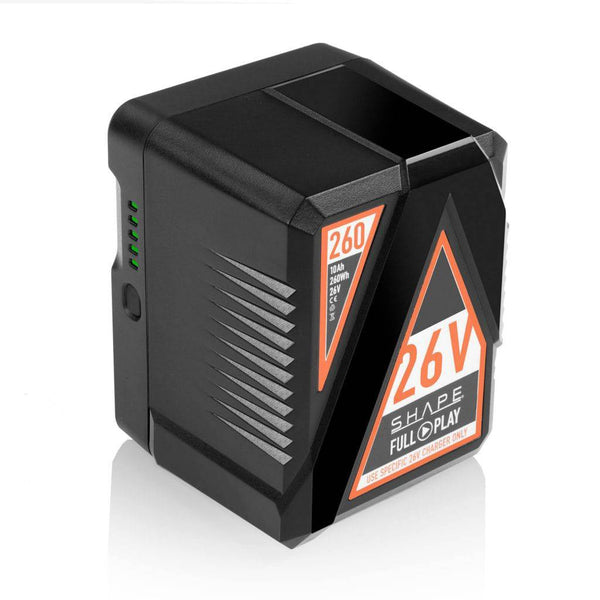 FULL PLAY 26 V 260 WH rechargeable lithium-ion V-mount battery for light and cine camera