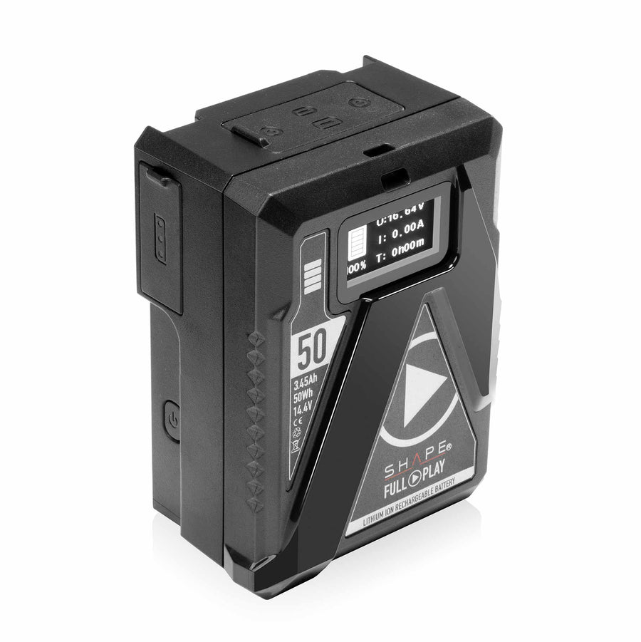 Mini 50 Wh V-Mount battery USB-C Input/Output 01_SHAPE_Mini_50Wh_V-Mount_battery_USB-C_Input_Output