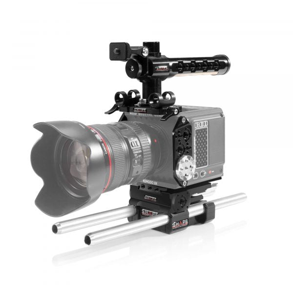 RED® KOMODO™ & KOMODO™ 6K PRODUCTION PACK full camera cage with 15 mm LW rod system 01_SHAPE_RED__KOMODO____KOMODO__6K_Production_Pack_Camera_Cage__Top_Handle_and_Rod_Bloc_System