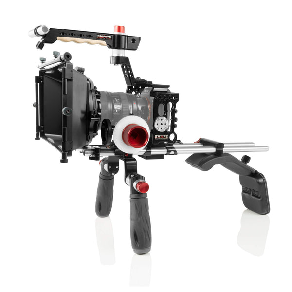 Sony A7R3 shoulder mount matte box follow focus