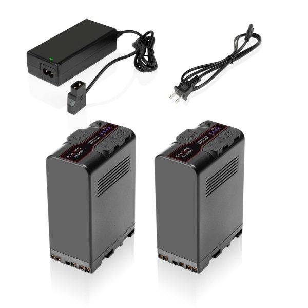 BP-U100 Lithium-Ion 98Wh,14.4V,6800 mAh Two Batteries with Travel Charger 01_SHAPE_Sony_FX9_FX6_BP-U100_Batteries_with_Travel_Charger