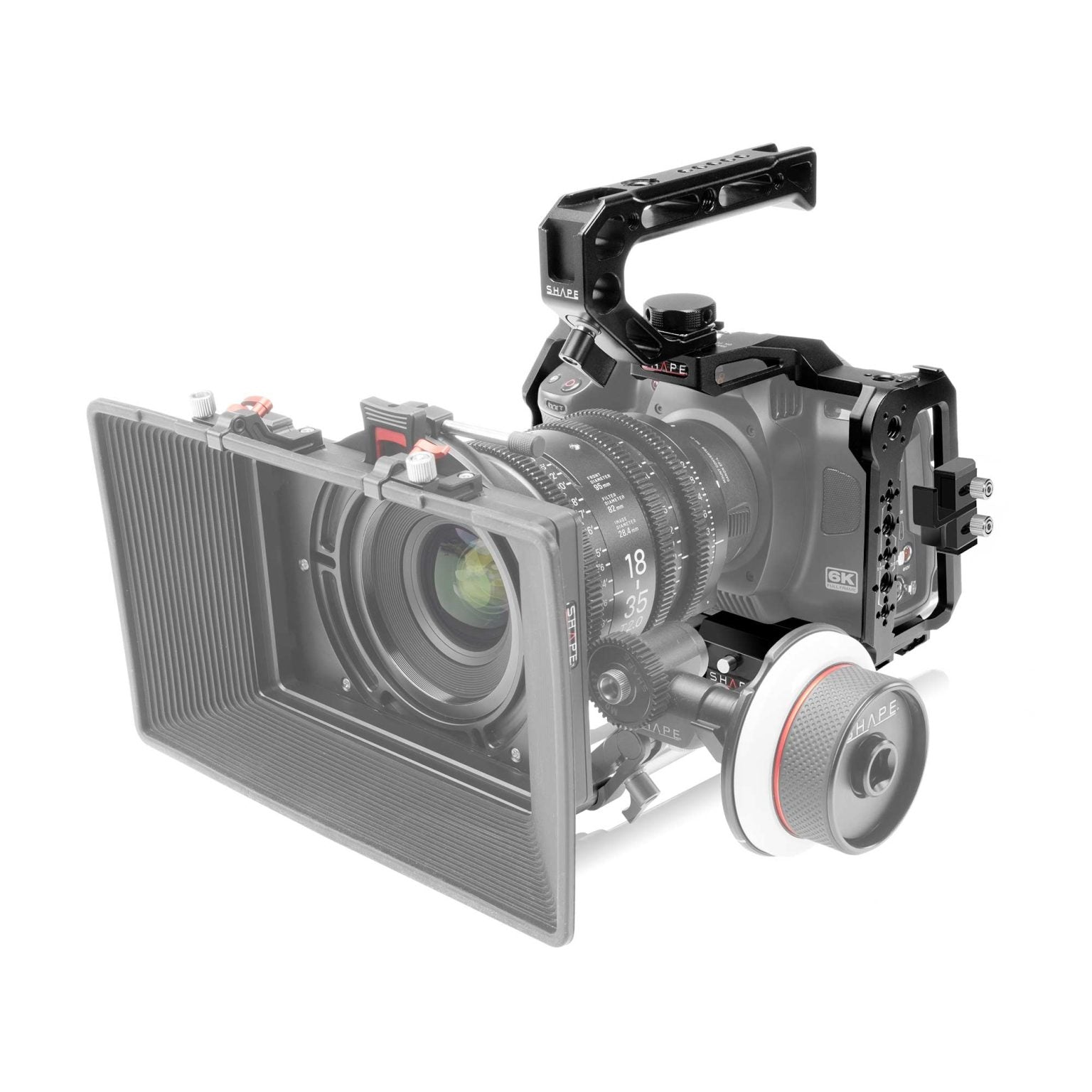 Blackmagic Cinema Camera 6K/6K Pro/6K G2 Cage with Top handle & 15mm LWS Rod System. 02_SHAPE_Blackmagic_Cinema_Camera_6K_6K_PRO_6K_G2_Camera_Cage__Top_Handle_and_Rod_Bloc_System