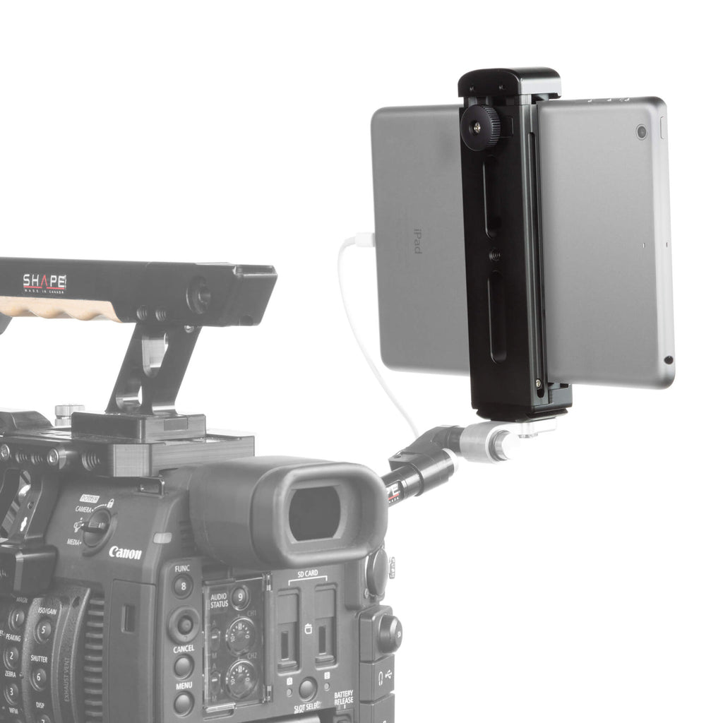 Aluminum tablet tripod mount with cold shoe 02_SHAPE_Tablet_Aluminium_Clamp_Mount