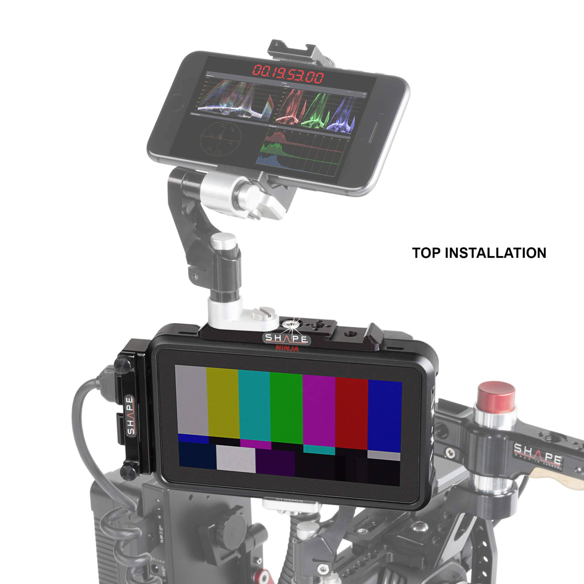 Top plate for Atomos ninja v 5" & v+ 5.2 " monitor recorders 02_SHAPE_Top_Plate_for_Atomos_Ninja_V_V_