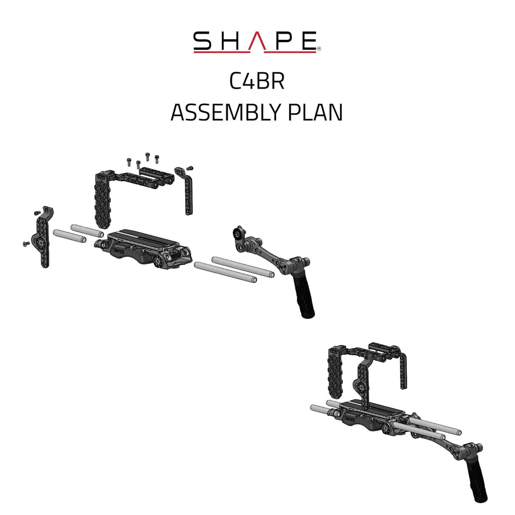 Canon C400 Camera Cage Baseplate with Handle 03_SHAPE_Canon_C400_Camera_Cage_Baseplate_with_Handle