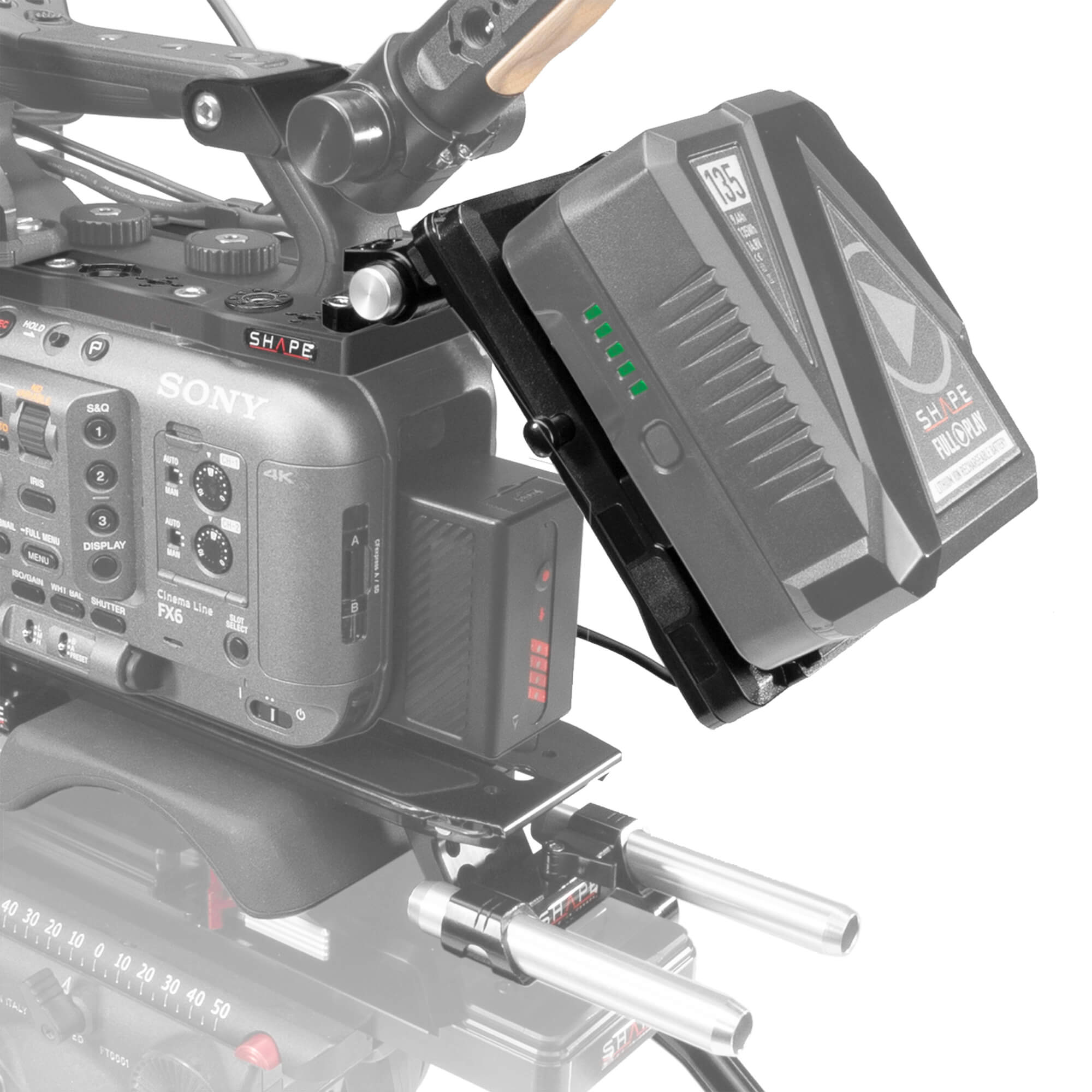 Sony FX6 V-Mount pivoting battery plate 03_SHAPE_Sony_FX6_Pivoting_V-Mount_Battery_Plate