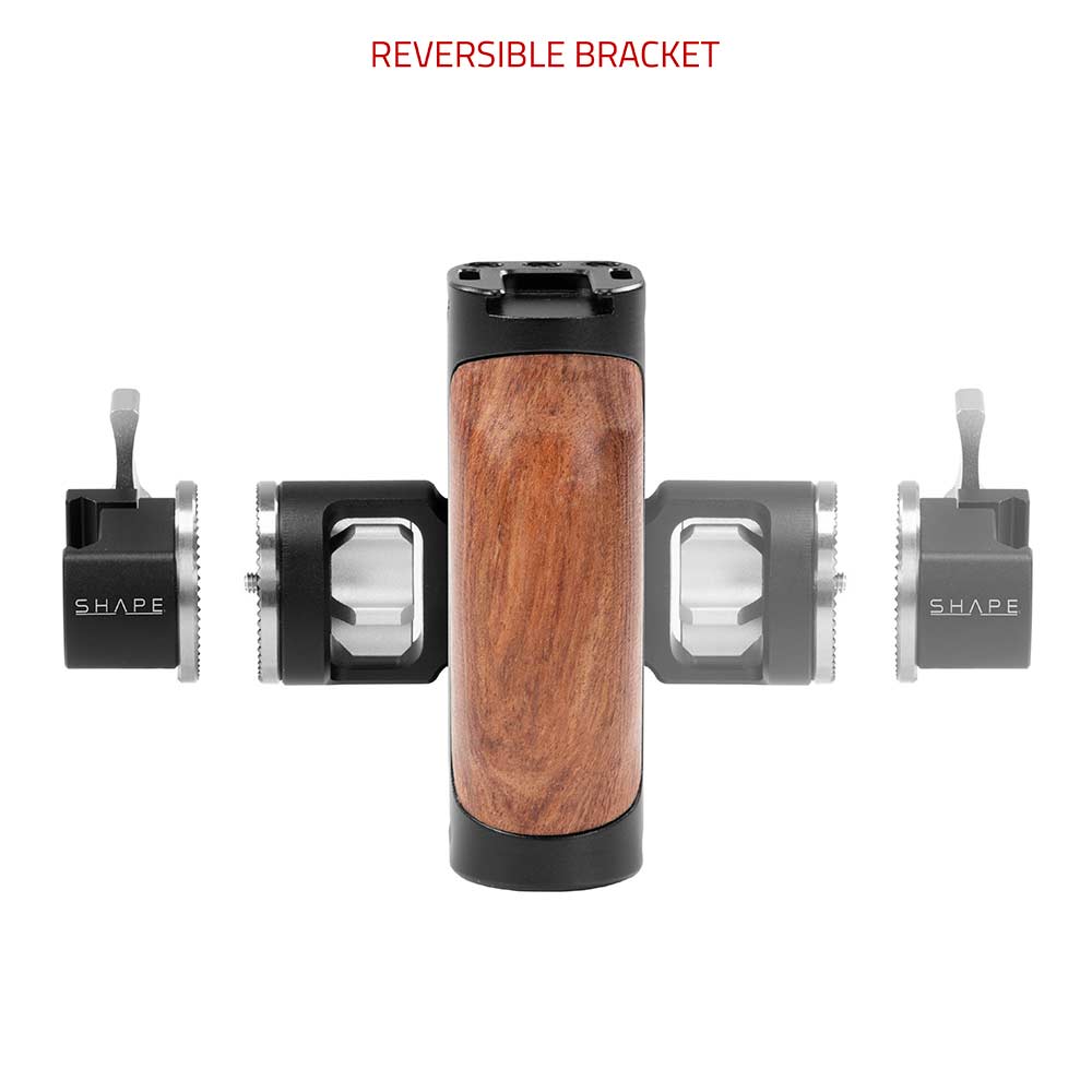 Universal Pivoting Side Wooden Handgrip NATO Clamp with ARRI Rosette 03_SHAPE_Universal_Wooden_Pivoting_Side_Handgrip_NATO_Clamp_with_ARRI_Rosette
