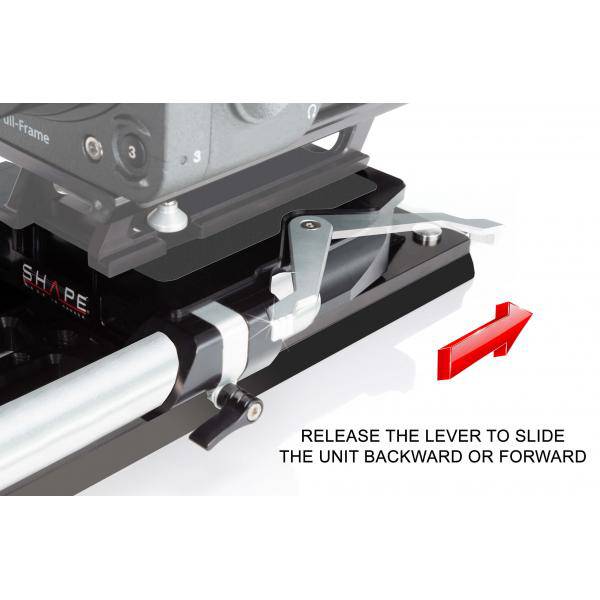 Bridge plate 19 mm studio Arri standard and 12 inches dovetail plate 04_SHAPE_Bridge_Plate_19_mm_Studio_ARRI_Standard_with_ARRI_Dovetail_Plate_12_inches