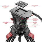 FOCUS 12 Fluid Head with Red Lock Legs Mid-Level Spreader 04_SHAPE_FOCUS_12_Fluid_Head_with_Red_Lock_Legs_Mid-Level_Spreader