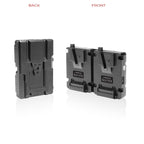 2X Mini V-mount 99Wh Batteries + Dual V-Mount Hot Swap Plate 04_SHAPE_Full_Play_Mini_Batteries_99_Wh_with_Dual_V-Mount_Hot_Swap_Mini_Battery_Plate