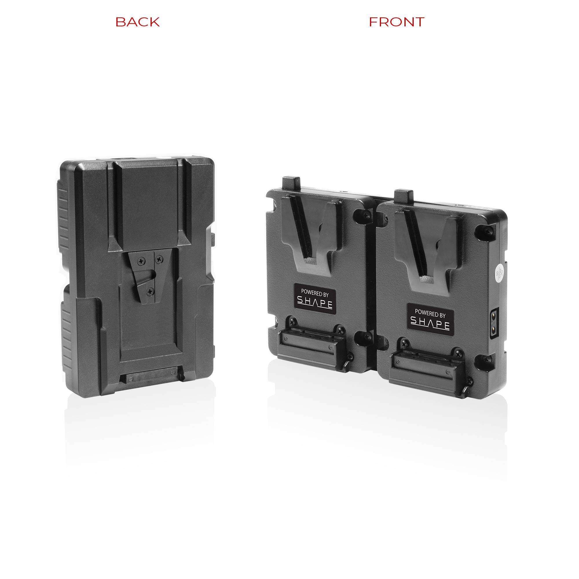 2X Mini V-mount 99Wh Batteries + Dual V-Mount Hot Swap Plate 04_SHAPE_Full_Play_Mini_Batteries_99_Wh_with_Dual_V-Mount_Hot_Swap_Mini_Battery_Plate