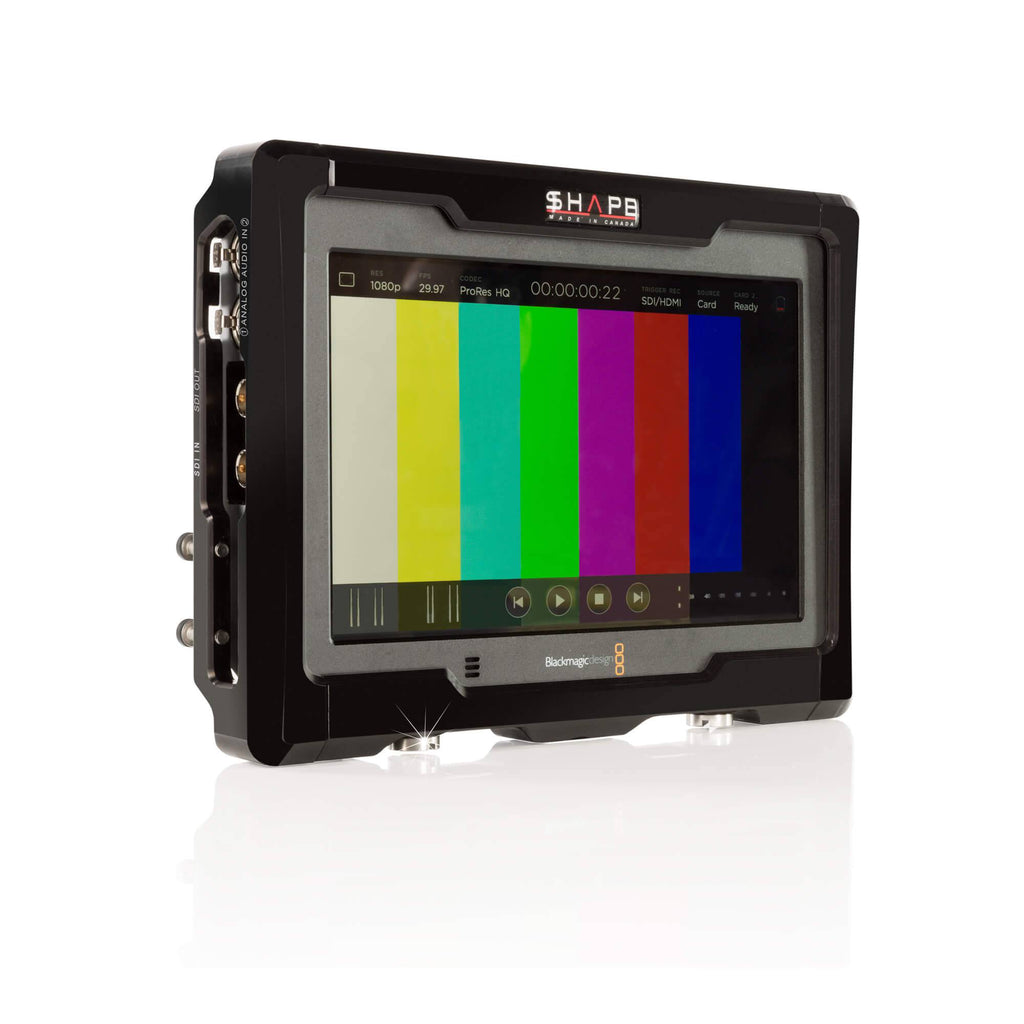 BMD 4k video assist cage with 15 mm ballrod 04_SHAPE_Monitor_Cage_with_15_mm_Rod_Bloc_Ball_Head_for_Blackmagic_Design_4k_Video_Assist_Cage