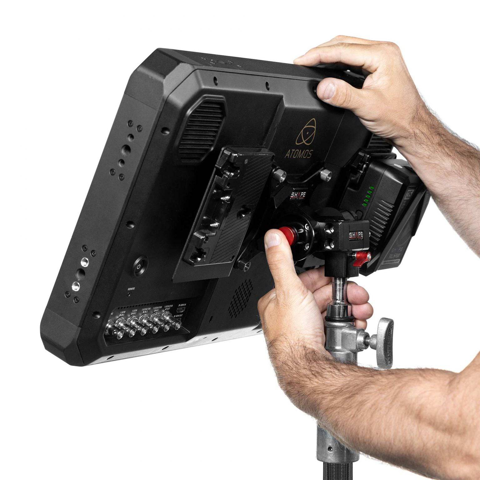Push Button Vesa Monitor Mount For C-Stand and Baby Pin 04_SHAPE_Monitor_Support_Mount_Vesa_with_Push_Button