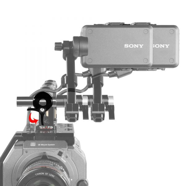 15 mm rod clamp with Arri standard 3/8-16 interface male 05_SHAPE_15_mm_Rod_Clamp_with_ARRI_Standard_Male_Interface