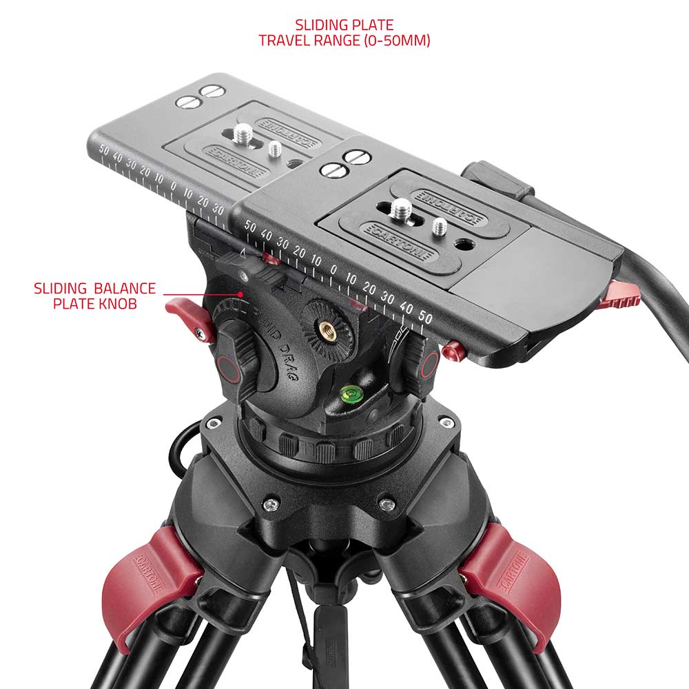 FOCUS 12 Fluid Head with Red Lock Legs Mid-Level Spreader 05_SHAPE_FOCUS_12_Fluid_Head_with_Red_Lock_Legs_Mid-Level_Spreader