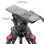 FOCUS 12 Fluid Head with Red Lock Legs Mid-Level Spreader 05_SHAPE_FOCUS_12_Fluid_Head_with_Red_Lock_Legs_Mid-Level_Spreader