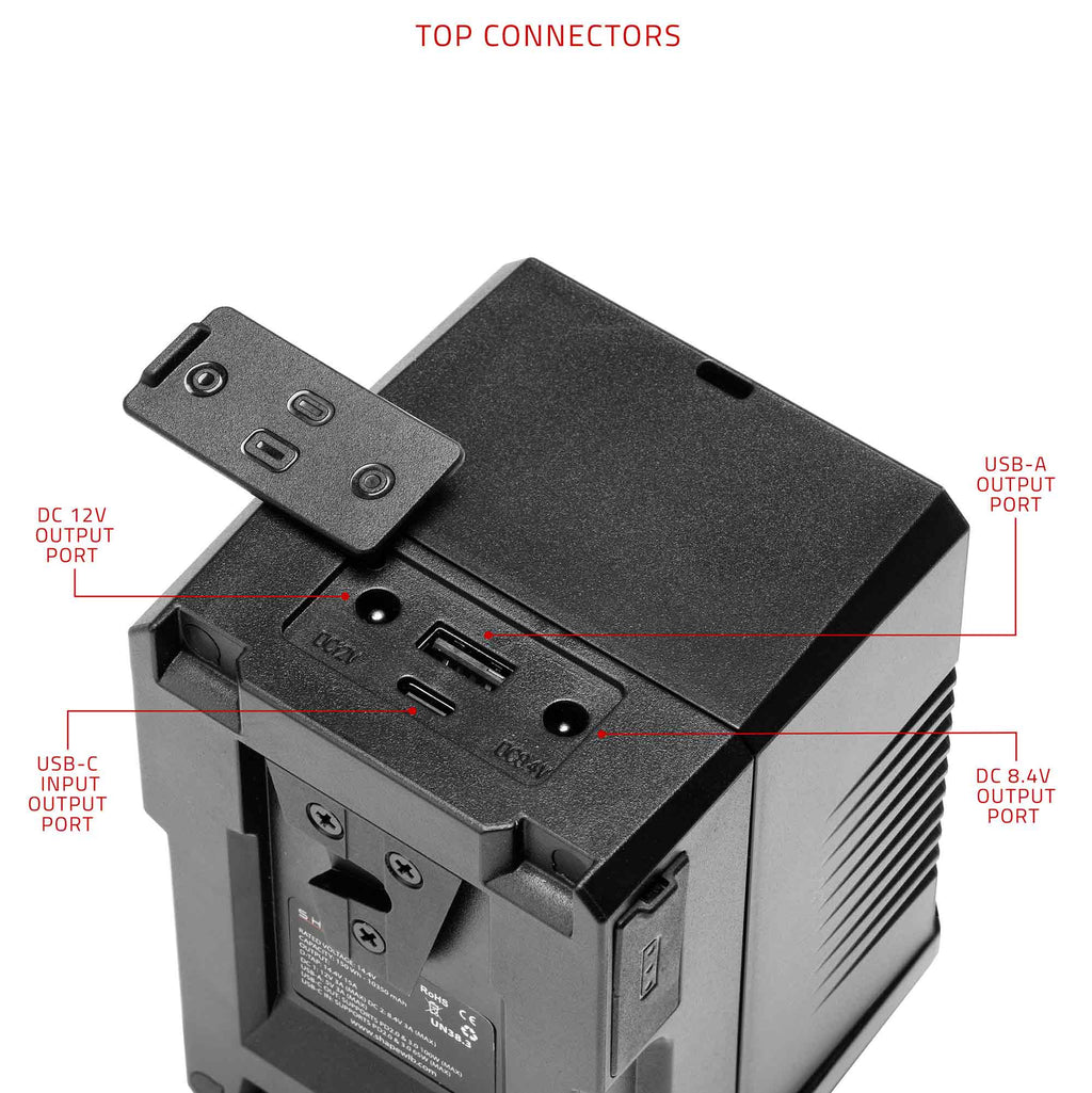 Mini 150 Wh V-Mount battery USB-C Input/Output 05_SHAPE_Mini_150_Wh_V-Mount_battery_USB-C_Input_Output
