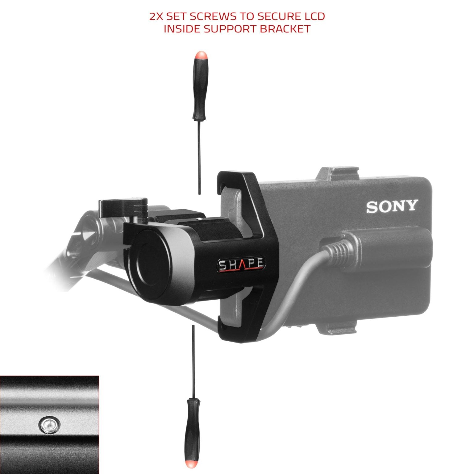 Sony FX6 LCD Monitor Loupe Support 05_SHAPE_Sony_FX6_LCD_Monitor_Loupe_Support