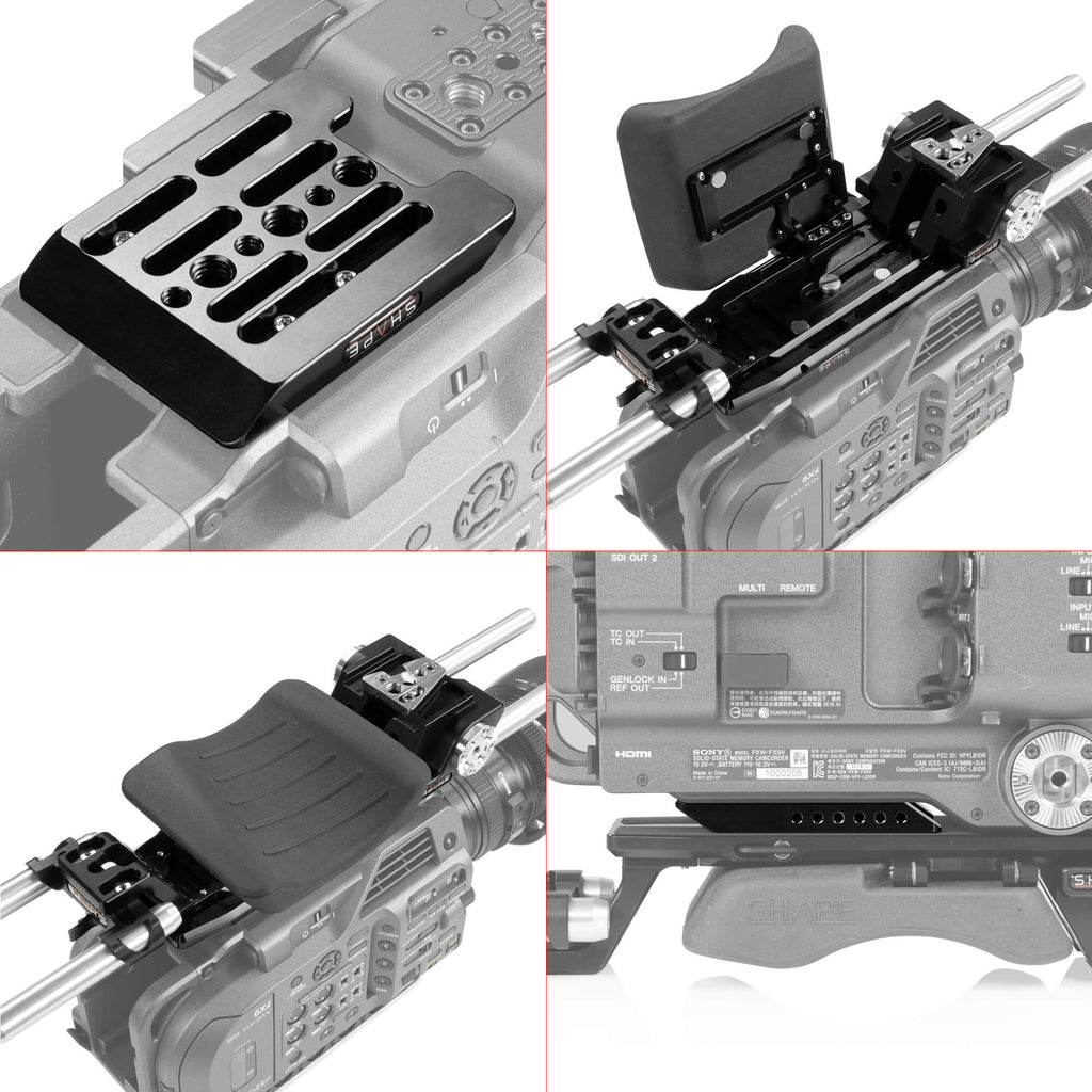 Sony FX9 V-lock quick release baseplate 05_SHAPE_Sony_FX9_V-Lock_Quick_Release_Baseplate