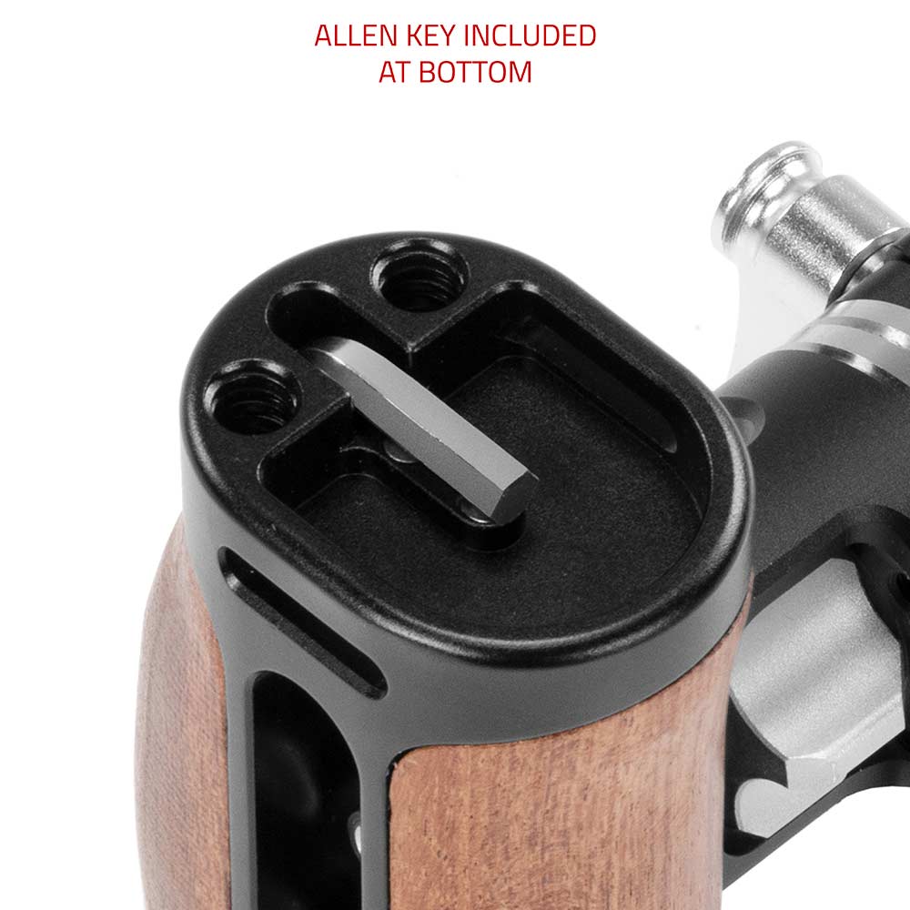 Universal Pivoting Side Wooden Handgrip NATO Clamp with ARRI Rosette 05_SHAPE_Universal_Wooden_Pivoting_Side_Handgrip_NATO_Clamp_with_ARRI_Rosette