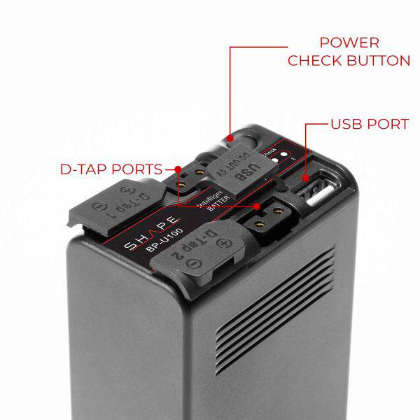 BP-U100 Lithium-Ion 98Wh,14.4V,6800 mAh Two Batteries with Travel Charger 06_SHAPE_Sony_FX9_FX6_BP-U100_Batteries_with_Travel_Charger
