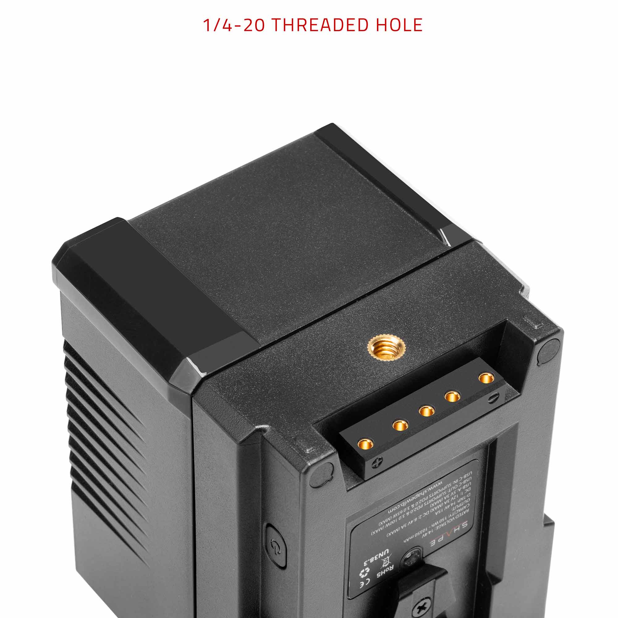 Mini 150 Wh V-Mount battery USB-C Input/Output 07_SHAPE_Mini_150_Wh_V-Mount_battery_USB-C_Input_Output