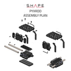 Blackmagic PYXIS 6K Cage WITH 15mm LWS Rod System 08_SHAPE_Blackmagic_PYXIS_6K_Cage_with_15MM_LWS_Rod_System
