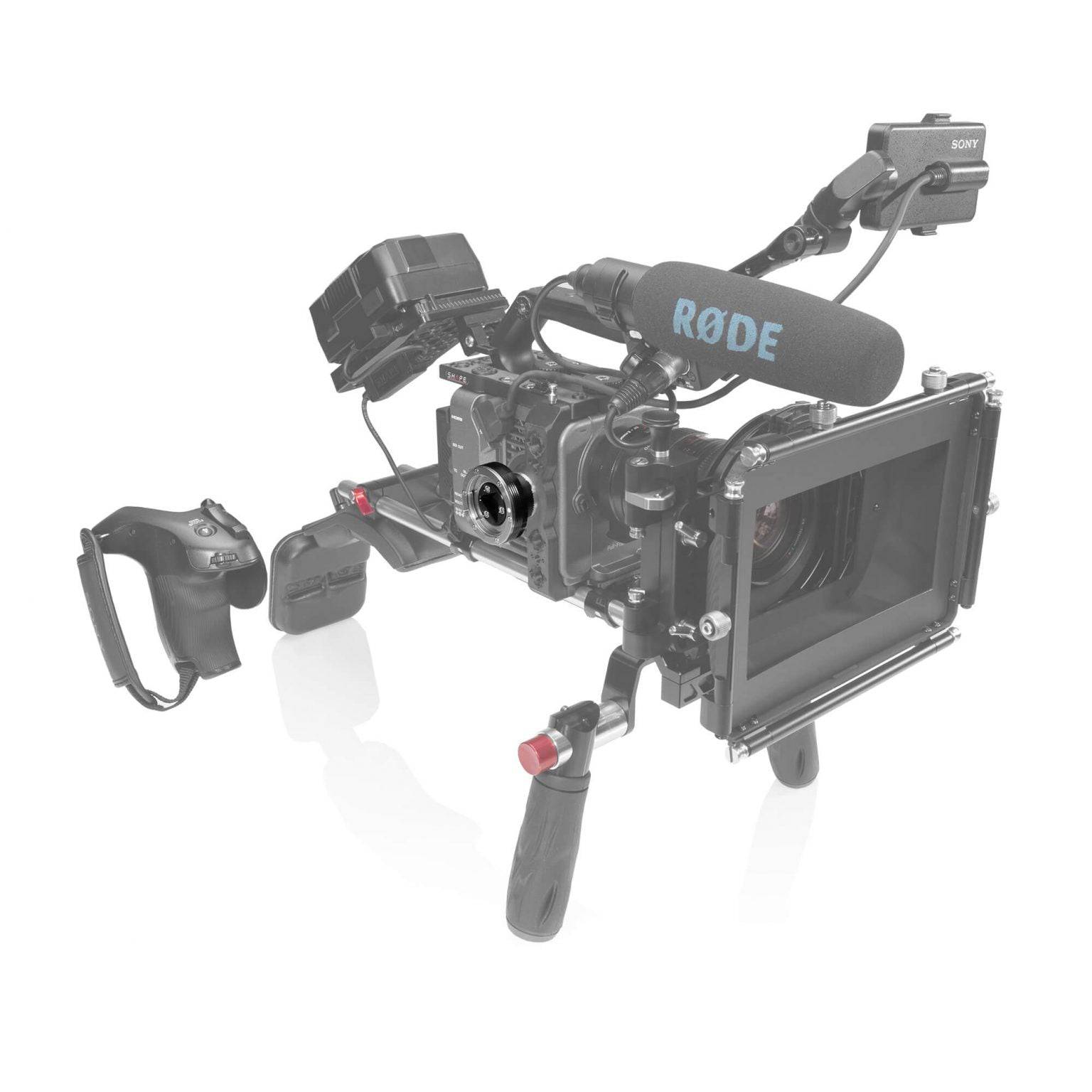 Sony FX6 Side handle adaptor to ARRI Rosette 08_SHAPE_Sony_FX6_Side_Handle_Adapter