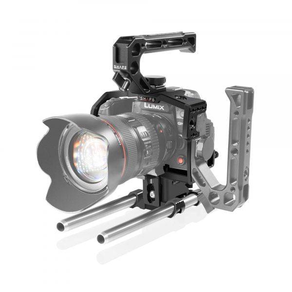 Panasonic Lumix GH6 Full Camera Cage with 15mm LWS Rod System 09_SHAPE_Panasonic_Lumix_GH6_Camera_Cage__Top_Handle_and_Rod_Bloc_System