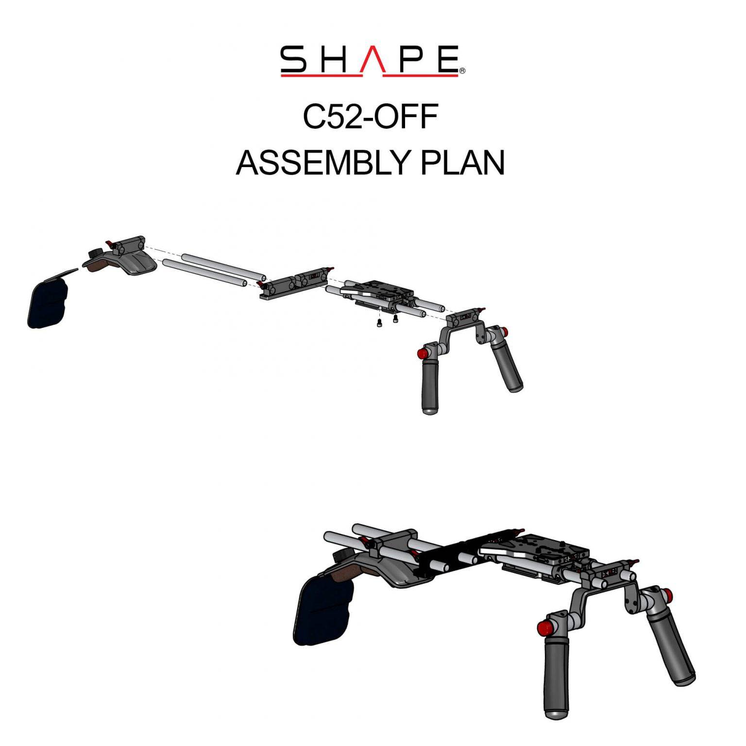 Canon C500 Mark II, C300 Mark III offset rig 10_SHAPE_Canon_C500_MKII_C300_MKIII_Offset_Shoulder_Mount_Rig
