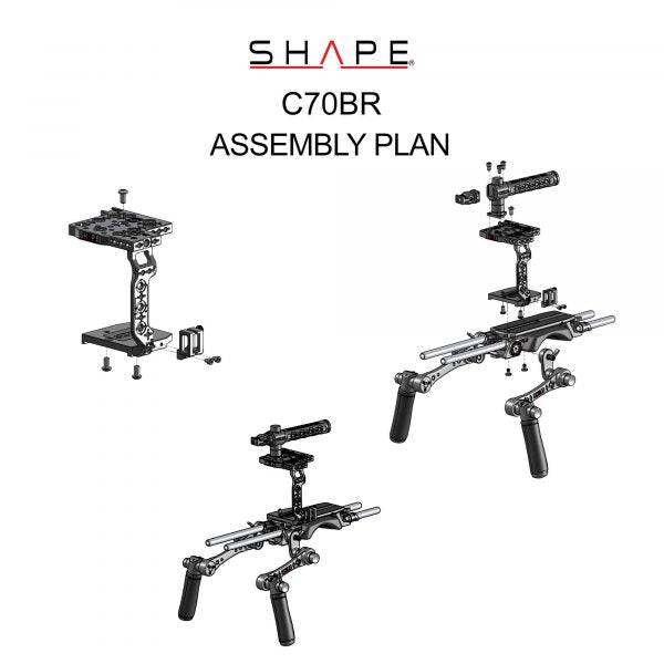 Canon C70 baseplate, cage with handles 11_SHAPE_Canon_C70_Camera_Bundle_Rig