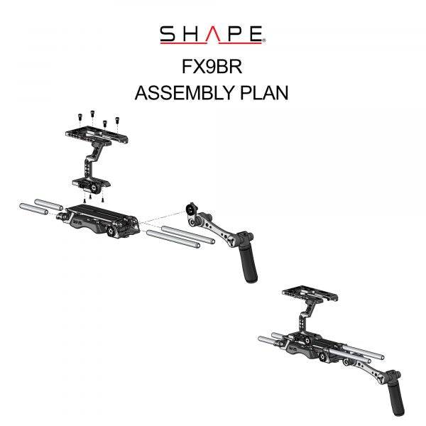 Shape - Sony FX9 Camera Cage Baseplate with Handle 11_SHAPE_Sony_FX9_Camera_Bundle_Rig