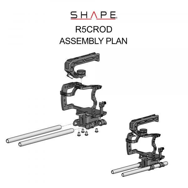 Camera cage for canon R5C/R5/R6 with 15mm LWS ROD System 13_SHAPE_Canon_R5C_R5_R6_Camera_Cage__Top_Handle_and_Rod_Bloc_System