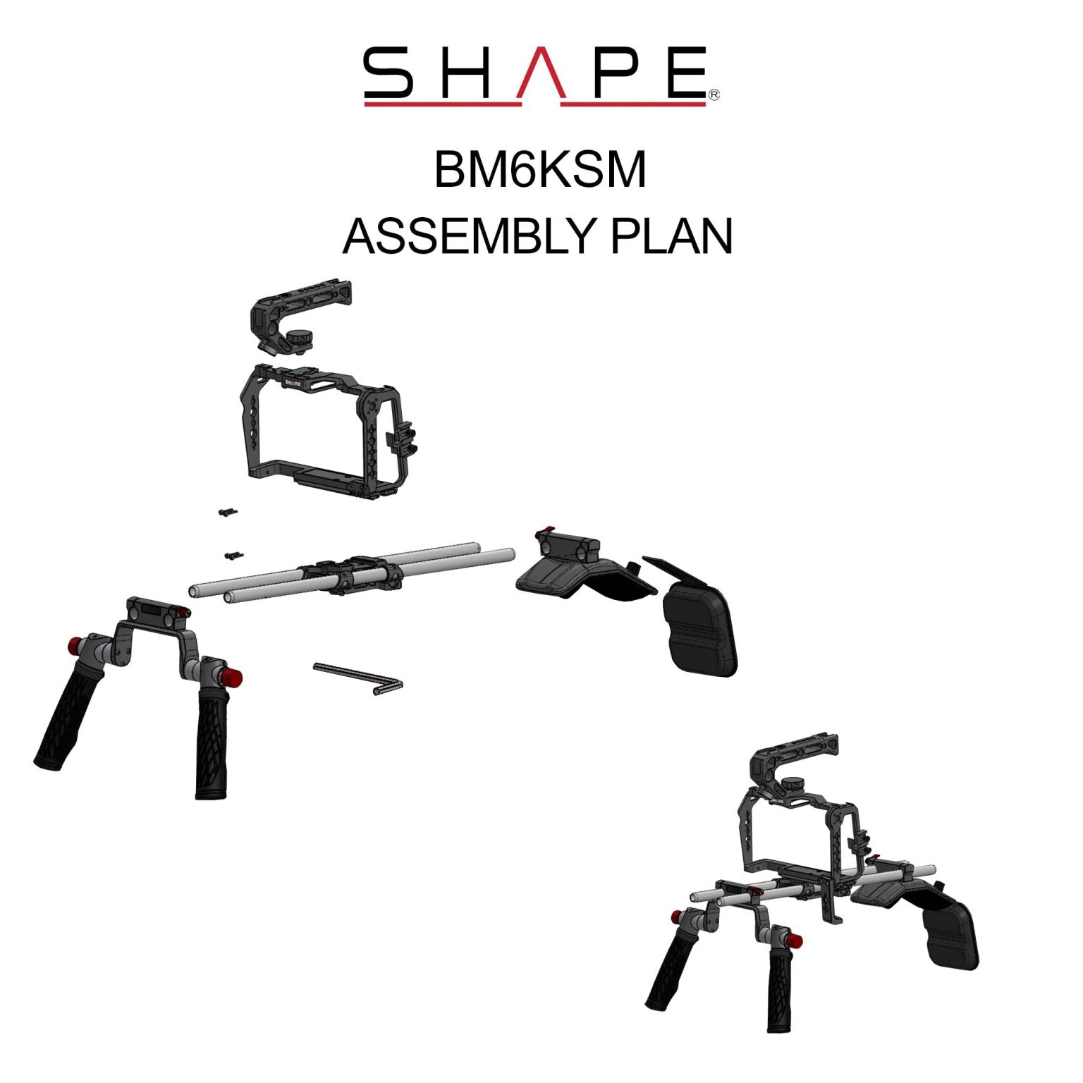 Blackmagic Cinema Camera 6K/6K Pro/6K G2 Shoulder Mount 15_SHAPE_Blackmagic_Cinema_Camera_6K_6K_PRO_6K_G2_Shoulder_Mount
