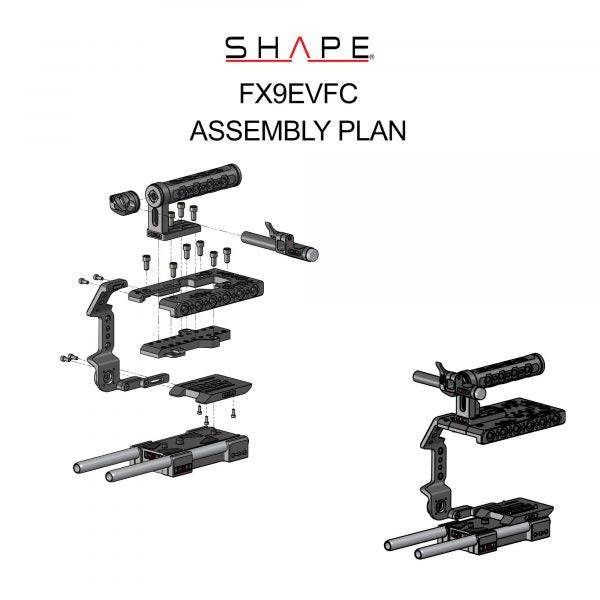 Sony FX9 cage handle EVF mount 27_SHAPE_Sony_FX9_Camera_Cage__Top_Handle__Rod_Bloc_System_and_View_Finder_Mount