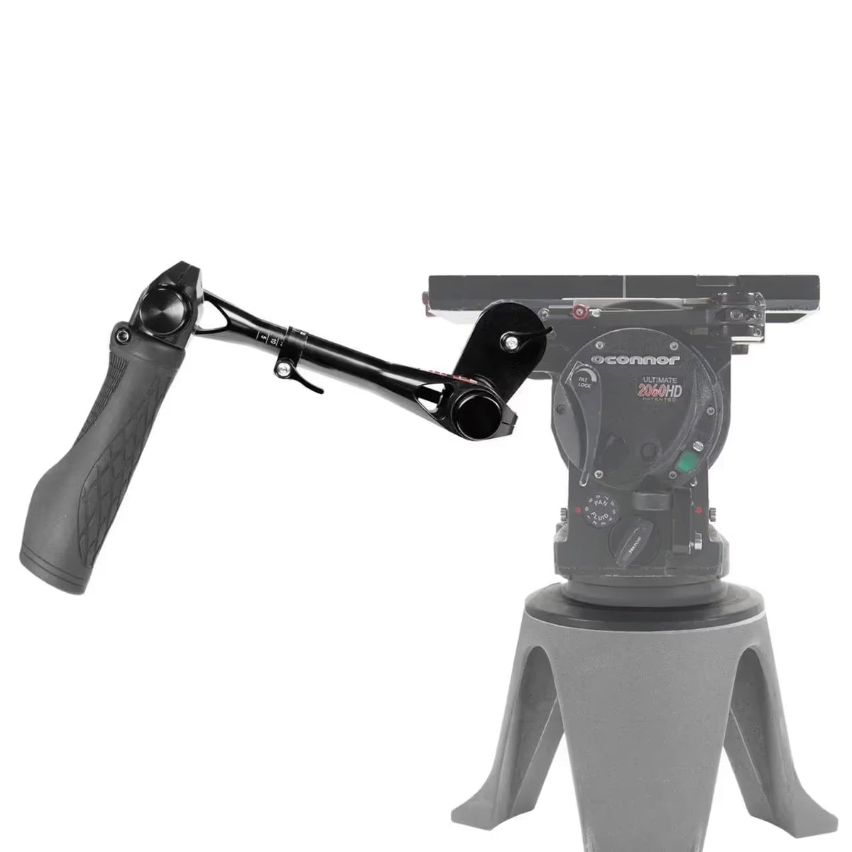 O'Connor tripod pan handle with push-button